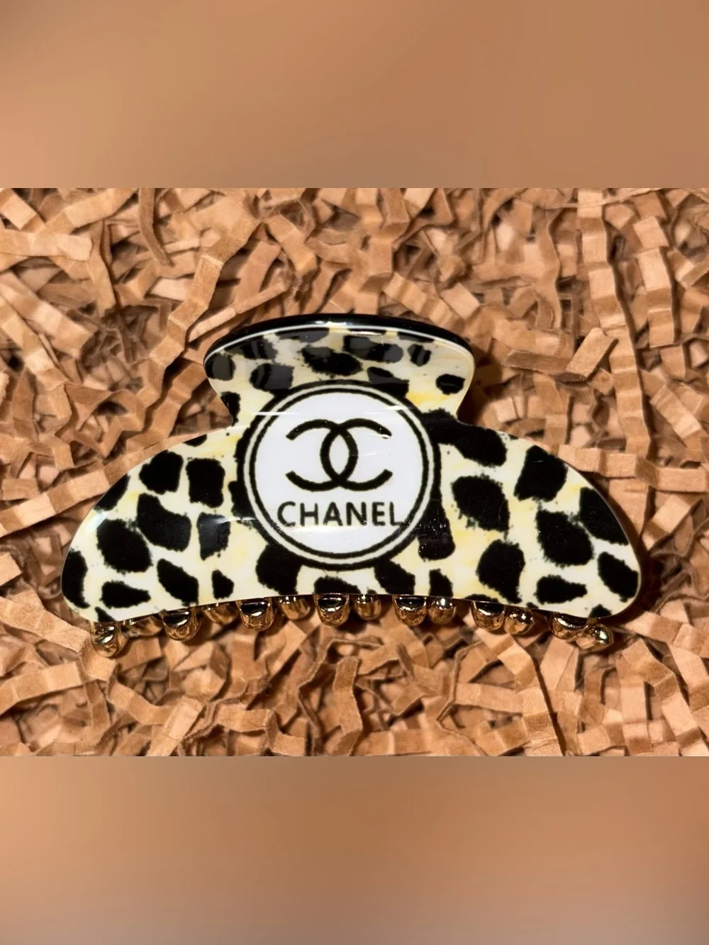 Fashion CC Leopard Print Hair Claw Clip